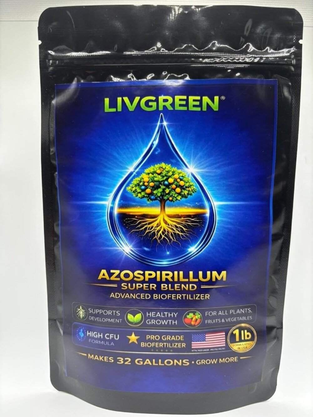 All-Natural Bio Fertilizer for Plant Growth & Root Mass | Water Soluble Super